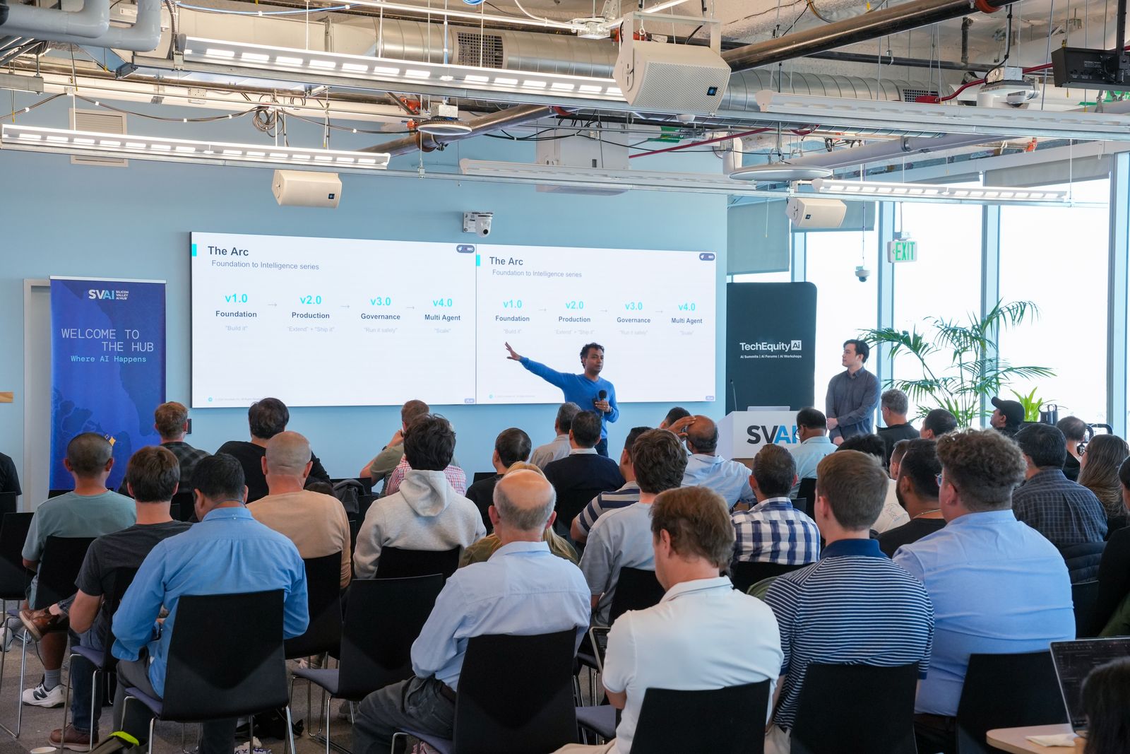 Richie presenting The Arc, Foundation to Intelligence series, at TechEquity AI Forum